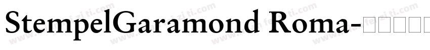 StempelGaramond Roma字体转换